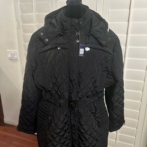 New Nicole Miller Women's Black Quilted Jacket 3X